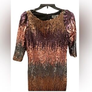 Brand new with tags sequin mini dress three-quarter length sleeves  size M​